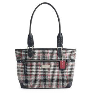 Rosetti Janet Double Handle Tote Bag Prancer Plaid